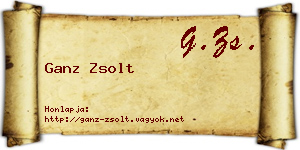 Ganz Zsolt névjegykártya